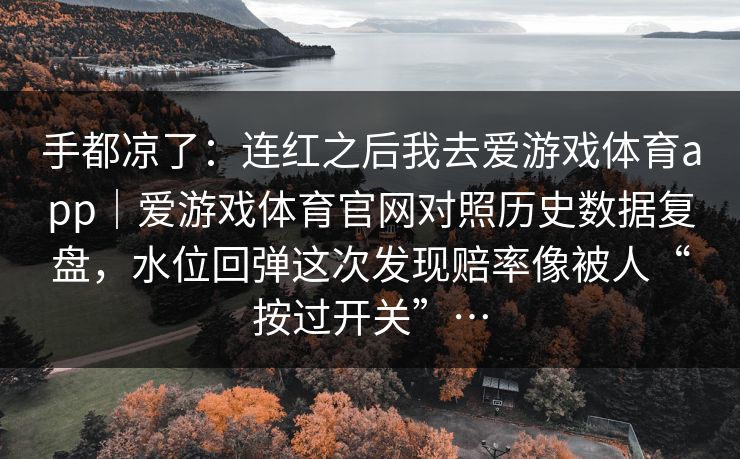 手都凉了：连红之后我去爱游戏体育app｜爱游戏体育官网对照历史数据复盘，水位回弹这次发现赔率像被人“按过开关”…